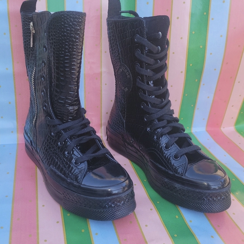 Converse Chuck Plus X High Black Croc